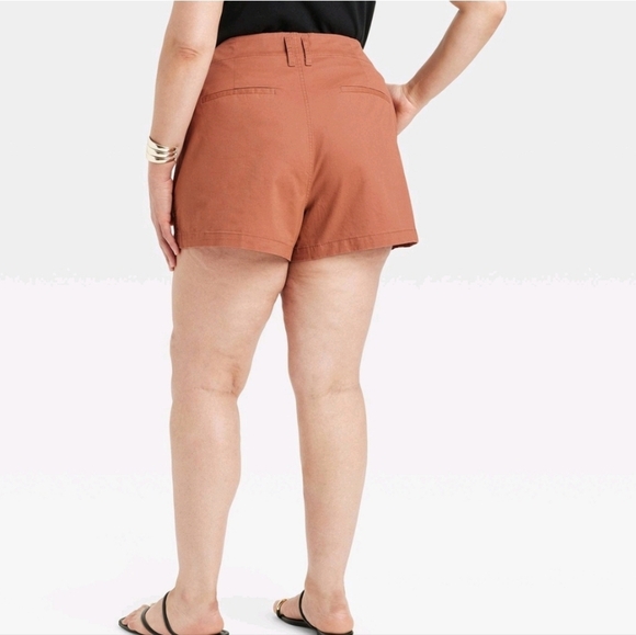 Women's High-Rise Everyday Chino Shorts - A New Day Brown - Picture 3 of 13